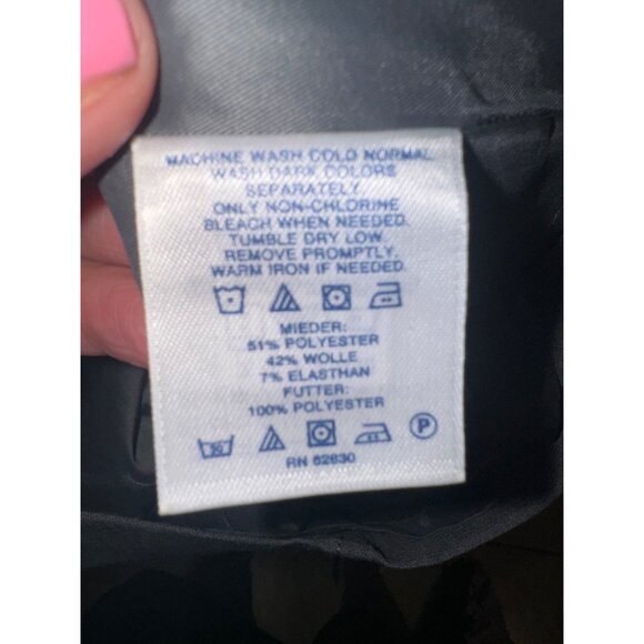 Lands End Gray Short Sleeve Sheath Modest Dress 12 Wool Blend Lined Minimalist - Picture 8 of 11